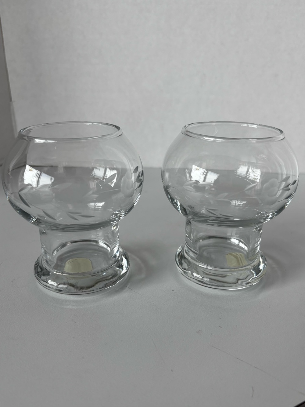 Vintage Heritage Etched Votive / Tea-light Candleholder by Princess House